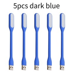 책조명 북라이트 책램프 패널형 휴대용 미니 책 빛 USB 5 볼트 LED 독서 램프 접이식 캠핑 야간 조명 테이, 06 5pcs dark blue