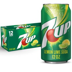 7UP 레몬 라임 소다 12액량 온스 캔 12팩