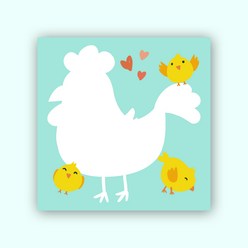 피에스준 예쁜 떡메모지 디자인 모음 메모지, 1개, 떡메 051. 닭병아리 디자인
