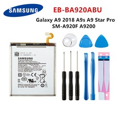 삼성 EB-BA920ABU 배터리 갤럭시 A9 2018 스타 프로 휴대폰 및 도구 3800mAh, 한개옵션0