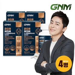 GNM자연의품격 GNM 관절엔 MSM N-아세틸글루코사민 비타민D 60정 X 4병, 1, 없음/없음/없음