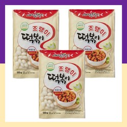 조랭이떡볶이500g 눈사람모양떡 궁중떡 떡볶이떡 조랭이, 3봉, 500g