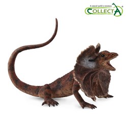 컬렉타 목도리 도마뱀 야생 동물 피규어 장난감 모형