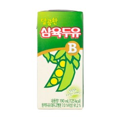 삼육두유 달콤한 두유 B, 190ml, 16개