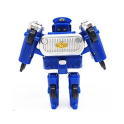 은하안전단 미니 변신 블루 로봇 완구 유아로봇
