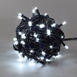퍼스트LED 크리스마스전구 LED무뚜기100구 검정선 10M 은하수 24V트리전구 (전원 점멸기별도), 백색, 1개