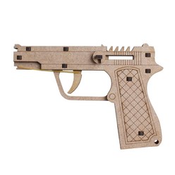 DIY키트 만들기 영공방 권총 5연발 (장난감 고무줄총), 단품, 단품