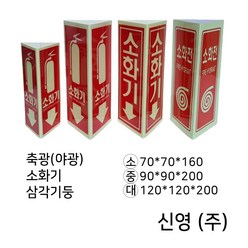 축광(야광)소화기 삼각기둥표지판 /소화전삼각기둥, 4.소화전삼각기둥중형, 1개