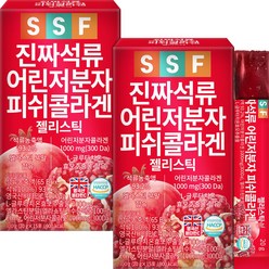 순수식품 석류 저분자 콜라겐 젤리 스틱, 300g, 2개