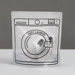 특대 스탠드 지퍼백 투명 비닐 세탁기 다회용 (37x36) 특대형 빅사이즈 스탠딩 비닐팩, 1개