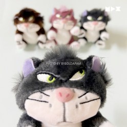 별다팜 신데렐라 고양이 루시퍼 가방고리 인형 키링, 햄스터 인형, 핑크