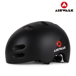 Airwalk 어반 헬멧 사이즈조절형 주니어 아동 통풍구 장시간 쾌적한사용감, 블랙