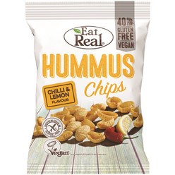 Eat Real 잇 리얼 HUMMUS Chips 후무스 칩스 칠리&레몬 45g 일본스낵 일본과자 일본간식 일본간식직구 비건 채식주의, 1개