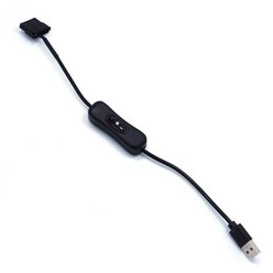 30cm / 11.81in 팬 전원 어댑터 케이블 1 ~ 1 USB ~ 3 / 4 핀 PWM 5V 커넥터 켜짐 / 오프 스위치 22AWG, 1개