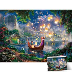1000피스 디즈니 직소퍼즐 킨케이드 라푼젤 꿈 TPD1000-001, 단품, 단품