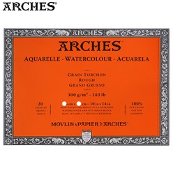 ARCHES 아르쉬 수채화패드 4면제본 300g 황목 10x25cm 20매