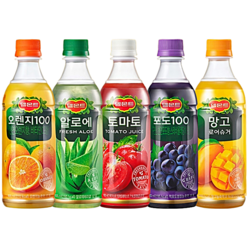 [취향저격] 델몬트 400ml 5종 오렌지 + 포도 + 망고 + 알로에 + 토마토 과즙음료 혼합세트