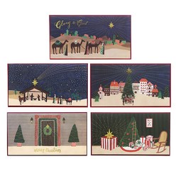 크리스마스 성탄 카드 세트, 05.별스토리set 10장(5종x2장)