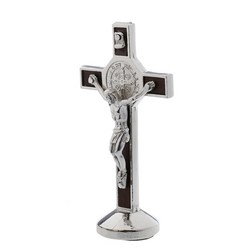 성모마리아상 끈적 끈적한 기본 자동차 대시 보드 이있는 금속 십자가 모델 예수 그리스도 동상, 청동