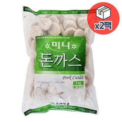 두레 미니돈까스 1kg x 2팩, 두레 미니돈까스 1kg*2팩, 2개