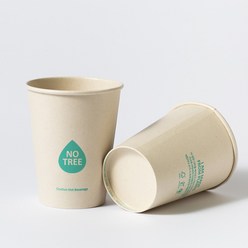 12온스 인쇄 대나무 일회용 종이컵 테이크아웃 커피 카페, 1000개