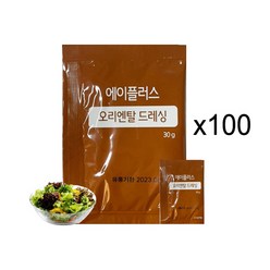 아워홈 일회용 오리엔탈 드레싱 소스 30g x 100봉 ((+불닭맛김))/샐러드 소스, 100개