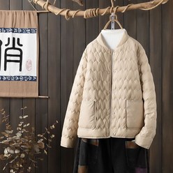 빅사이즈 여성 누빔 경량 패딩 퀼팅 점퍼자켓 캐주얼 패션 패딩 겨울 아우터