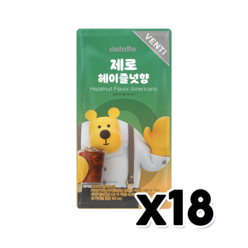 델라페 제로헤이즐넛향 벤티아이스파우치음료 500ml x 18개