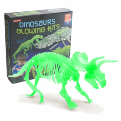 [오꿈] 공룡화석발굴 놀이 키트 뼈발굴 장난감, B 04 트리케라톱스 형광 802, 1