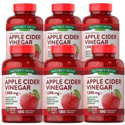 네이쳐스트루쓰 네이처스트루 애플 사이다 비니거 캡슐 1200mg 180정 [Nature's Truth Apple Cider Vinegar 1200mg], 6개