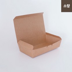 크라프트 일회용 종이 버거 김밥 떡 포장용기 ky도시락 1호(100개), 100개, 1개입