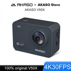 AKASO-V50 X 액션 카메라 네이티브 4K 와이파이 수중 40M EIS 손떨림 방지 캠 터치스크린 리모콘 방수, 02 standard add 32G