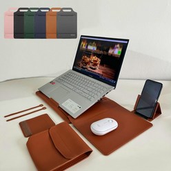 첼린지 3세대 올인원 노트북 파우치 거치대 가방, 핑크