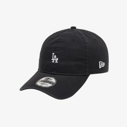 뉴에라 워시드 미니 로고 LA 다저스 언스트럭쳐 볼캡 블랙 모자