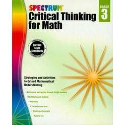 Spectrum Critical Thinking for Math Grade 3, Spectrum Critical Thinking f.., Carson-Dellosa(저),Spectrum..