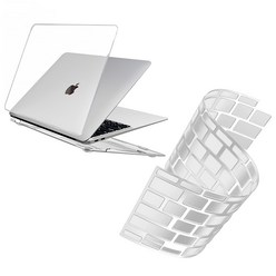 트루커버 맥북 에어 11인치 A1370 A1465 전용 크리스탈 투명 하드케이스+투명 키스킨 세트, 에어 11인치(A1370/A1465), 하드케이스+키스킨(실리콘소재)