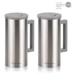 리빙아트 바스토 스텐물병 2p, 혼합 색상, 1600ml