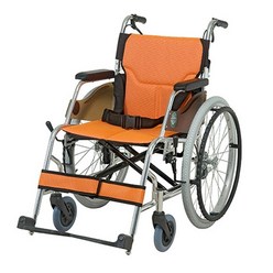 알루미늄 통타이어 휠체어 DS-501A(PU) 보장구, 오렌지, 1개
