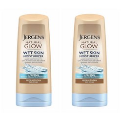 Jergens Wet Skin Moisturizer 저겐스 내추럴 글로우 웻 스킨 모이스처라이저 미듐톤 7.5oz(221ml) 2팩