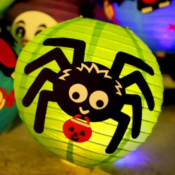 할로윈 만들기 DIY 호박 사탕 바구니 모자 안경 장식등 소품 유치원 어린이집 교재 기획전, 10.할로윈 LED 장식등 만들기 DIY세트 (거미)