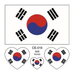 10장 세트 태극기 마스크 스티커 타투 월드컵 응원 판박이 대한민국 코리아 한국 국기, 혼합색상, 10개