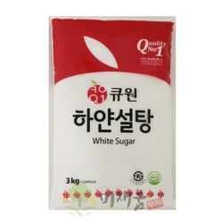 큐원 삼양사 하얀설탕 흰설탕 정백당 3kg, 단품, 1개