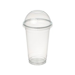 커피촌 투명 PET 아이스컵+돔뚜껑 470ml, 200개, 1세트