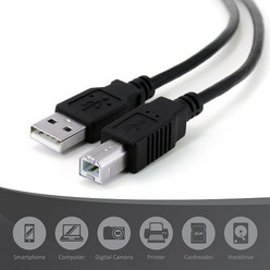 마이크로텍 USB 2.0 AM-AB케이블 삼성 캐논 HP 프린터 복합기 연결선 연장선 0.3m 1M 3M 5M 10M, 1.2m, 1개