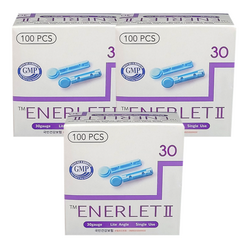 ENERLET 멸균 일회용 란셋침 30G 100p x 3통, 3개