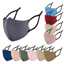 블랙끈 끈조절 패션마스크 연예인 컬러 마스크 (12 Color), 크림, 1개