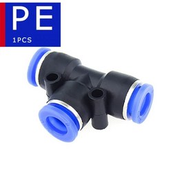 PE PV PU PZA PY HVFF LSA PM 공압 피팅 파이프 커넥터 튜브 에어 호스 퀵 릴리스 4 6 8mm 10mm 12mm 16mm, Use 6mm hose, PE_Use 6mm hose