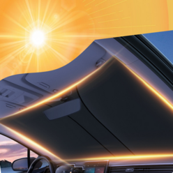 요아 운전석 햇빛가리개 자동차 앞유리 차가림막 차양 썬바이저, 대형(위132×아래142×세로80cm), 1개
