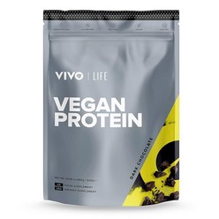 VIVO 비건 단백질 파우더 - 스쿱 당 식물 기반 단백질 19.8g(0.7온스) 30회 분량 (33.8온스) (다크 초콜릿)