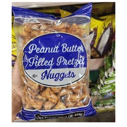 Trader Joe's Peanut Butter Filled Pretzel 미국 트레이더조 피넛버터 필링 프레첼 스낵 454g 3팩, 3개